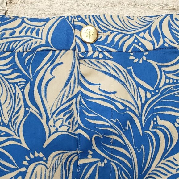 Stella Parker Shorts Activewear Golf Stretch Tropical Print Blue Womens 16 NWT - Picture 4 of 14
